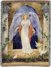 Woven Angel Tapestry Throw – Manual Woodworkers 51 x 68 Faith-Based Blanket