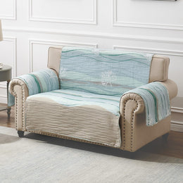 Greenland Home Fashions Maui Multi Furniture Protector for Loveseat – 103x76 Inches, Reversible, Polyester
