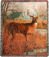 HIS SIDE OF THE RIVER 50x60 Inch Cotton Throw by Manual Woodworkers