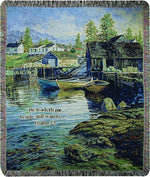 Solitude Cotton Throw – 50x60 inch Decorative Tapestry by Manual Woodworkers