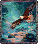 50x60 Inch Cotton Tapestry Throw – AMERICAN MAJESTY by Manual Woodworkers