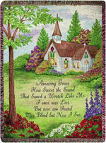 Amazing Grace Cotton Tapestry Throw – 50x60 inch by Manual Woodworkers