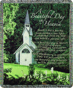 Comforting Cotton Throw A BEAUTIFUL DAY IN HEAVEN Tapestry – 50x60 Inch by Manual Woodworkers