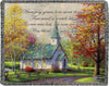 Chapel in the Woods Throw – 60x50 Cotton Tapestry by Manual Woodworkers