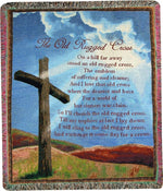 50x60 inch Old Rugged Cross Inspirational Cotton Tapestry Throw by Manual Woodworkers