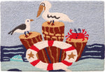 Jellybean Sea Patrol Doormat – 20”x30” Indoor/Outdoor – Washable, Durable, Coastal Entry Mat