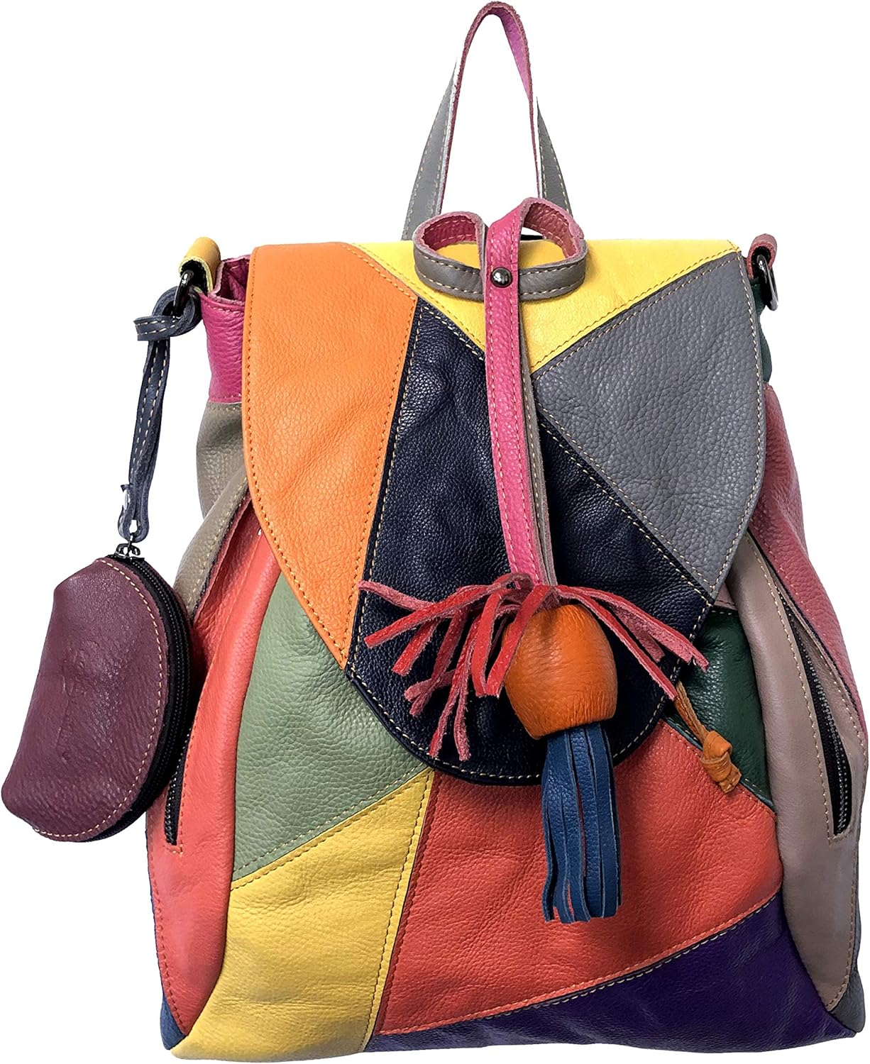 Amerileather Betsy Backpack Rainbow