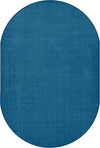 Carpets for Kids Mt. St. Helens Solids Marine Blue Oval Classroom Rug
