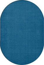 Carpets for Kids Mt. St. Helens Solids Marine Blue Oval Classroom Rug