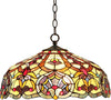 Chloe Lighting CH33473IV18-DH2 Sadie Tiffany-Style 2 Light Victorian Ceiling Pendant Fixture 18`` Shade