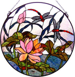 Fine Art Lighting Tiffany Stained Glass Window Panel – Decorative Hanging Art Accent