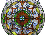 Chloe Lighting CH1P512CV24-GPN Violetta Tiffany-Glass Victorian Window Panel 24``