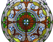 Chloe Lighting CH1P512CV24-GPN Violetta Tiffany-Glass Victorian Window Panel 24``