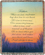 Woven Forever a Father Throw – 50x60 inch Cotton Decorative Tapestry by Manual Woodworkers