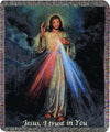 Religious Throw – Christian Decor Blanket with Jesus Divine Mercy