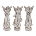 Melrose Floral Angel Statue (Set of 3)