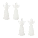 Angel Tabletop Figurine Decor Set of 4 Polyresin 6.5H Cottage Accent by Melrose