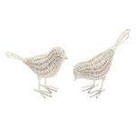 Melrose Wicker Design Bird Figurine (Set of 4)