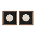Melrose Wood Framed Floral Plaque (Set of 2)