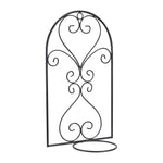Wall Trellis Pot Holder (Set of 2) – Black Metal Vertical Garden Decor by Melrose