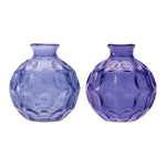 Blue Bubble Glass Bud Vase Set – 4H for Table Display by Melrose