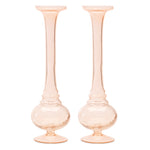 Pink Glass Stem Vase Set – 11H for Table Display by Melrose