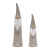 Melrose Floral and Leaf Carved Gnome (Set of 2)