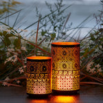black gold candle holder