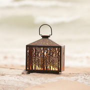 Rustic Forest Metal Lantern – 12