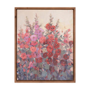 Melrose Framed Hollyhock Floral Canvas Art 29