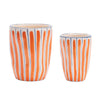 Modern Wavy Stripe Planter Set – Set of 6 – 5"H By Melrose