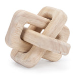 Melrose Oak Wood Square Link Decor (Set of 3)