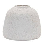 Bud Vases Set of 3 Distressed White Terra Cotta 4"H for Tabletop Shelf Centerpiece Melrose