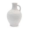 Rustic White Terra Cotta Pitcher 11.5H for Indoor Home Styling By Melrose