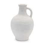 Terra Cotta Pitcher White 11.5H for Tabletop Shelf Decor By Melrose