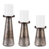 Melrose Tapered Metal Candle Holder (Set of 3)