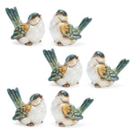 Bird Mini Figurine Set of 6 Terra Cotta 3 Inch Distressed Cottage Decor by Melrose