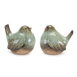 Melrose Ceramic Bird Figurines with Unglazed Accents (Set of 4)