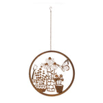 Wall Plaque – Distressed Bronze Metal – 16 Inch Layered Butterfly Floral Design for Indoor Outdoor Walls – By Melrose