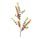 Berry Spray – Red, Orange & Green Faux Foliage – 32 Inch Decorative Stems for Vases (Set of 6) – By Melrose
