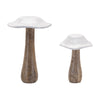 Melrose Wood Mushroom Decor (Set of 4)