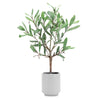 Olive Leaf Artificial Topiary – Ceramic Pot Décor – 17.5"H
