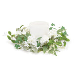 Mixed Floral and Foliage Candle Ring 17.5"D – Fits 6" Candle by Melrose