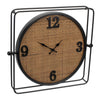 Wall Clock – Rustic Iron and Wood for Kitchen or Office