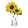 Faux Sunflower Floral Vase