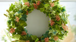 Mixed Seeded Green Wreath 24.5 Inch Height Indoor Wall Display By Melrose