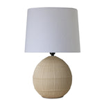 Decorative Ceramic Table Lamp – Beige and White – 20.5" H by Melrose