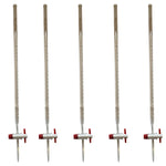 Glass Laboratory Burette 20.75 In H Borosilicate with PTFE Stopcock 25 Milliliter Pack of 5 by GSC International Inc.