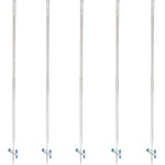 Class A Glass Burette 32" H with PTFE Stopcock 100 Milliliter Pack of 5 by GSC International Inc.