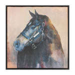 Framed Horse Canvas Art 24" Square Rustic Wall Decor By Melrose